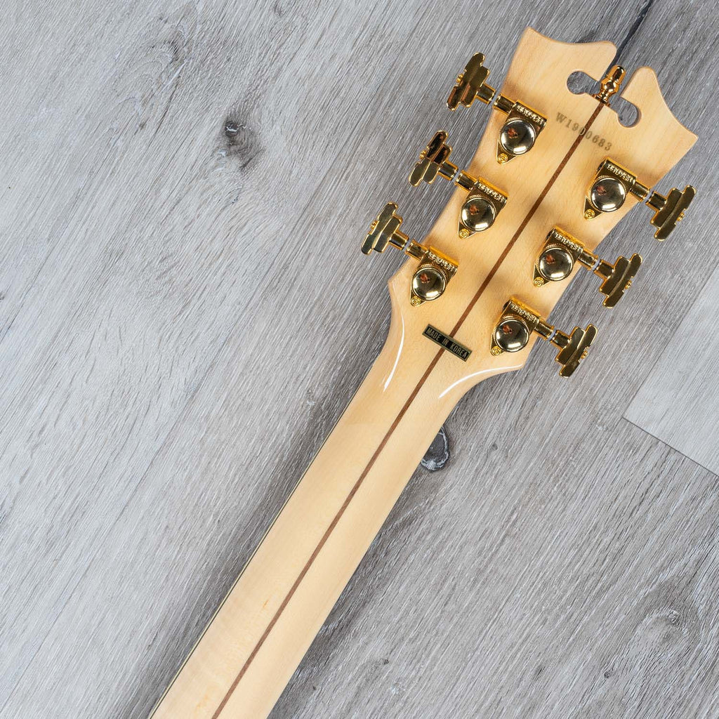 D'Angelico Deluxe Bedford Solidbody Electric Guitar, Hard Case - Natural Swamp Ash with P-90s
