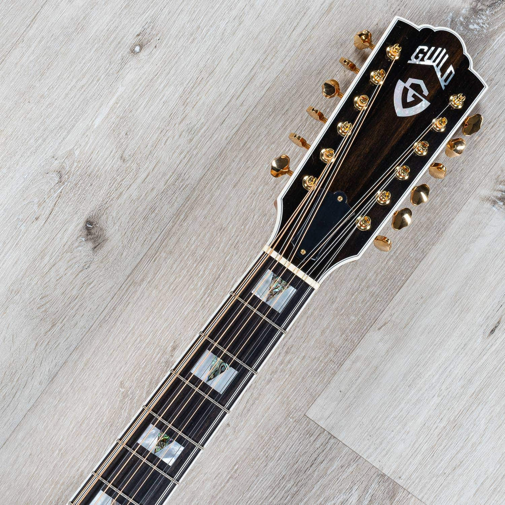 Guild F-512E Flame Maple Jumbo 12-String Acoustic Electric Guitar, Natural (B-STOCK)