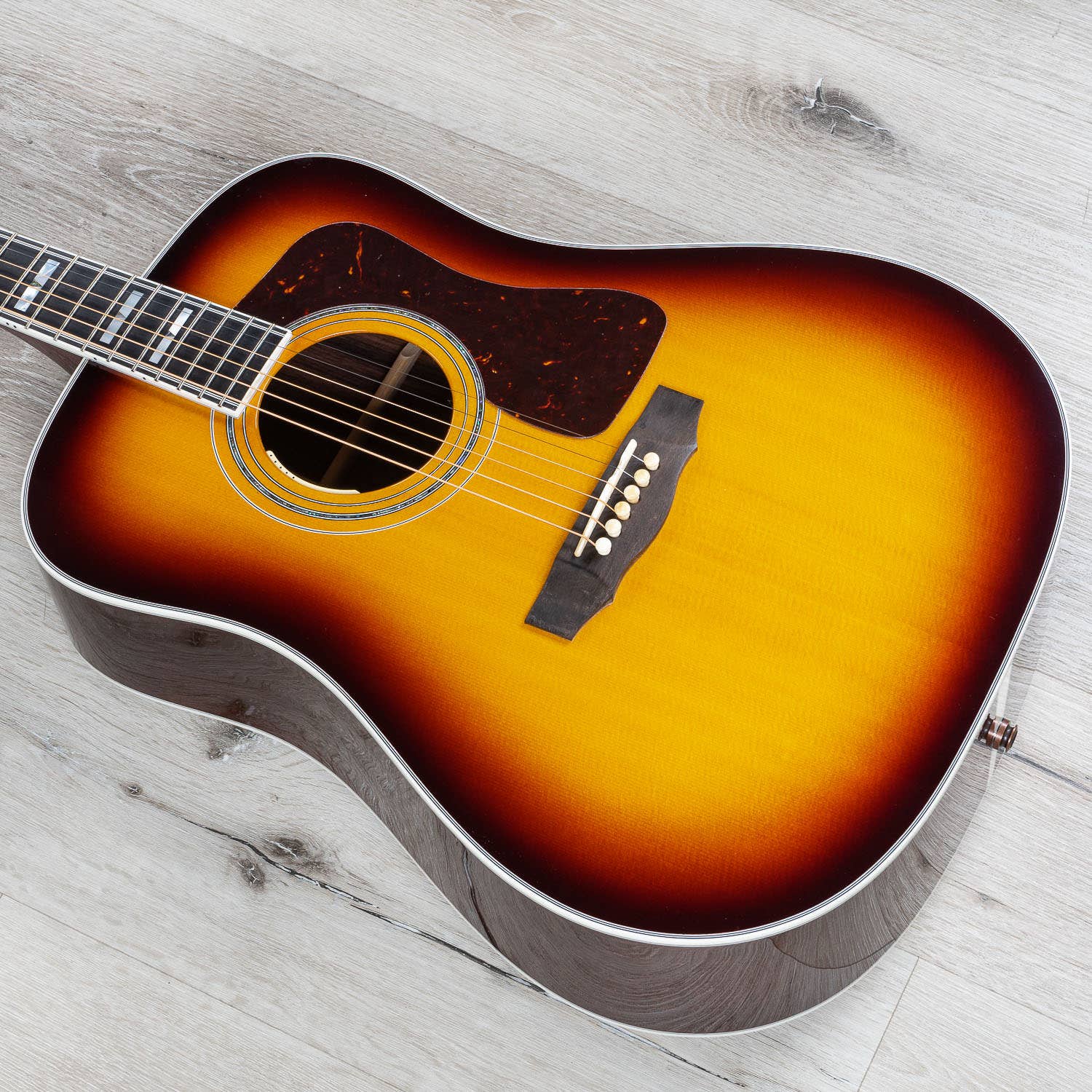 Guild D-55E Dreadnought Acoustic-Electric Guitar, Antique Sunburst, LR Baggs Pickup (B-STOCK)