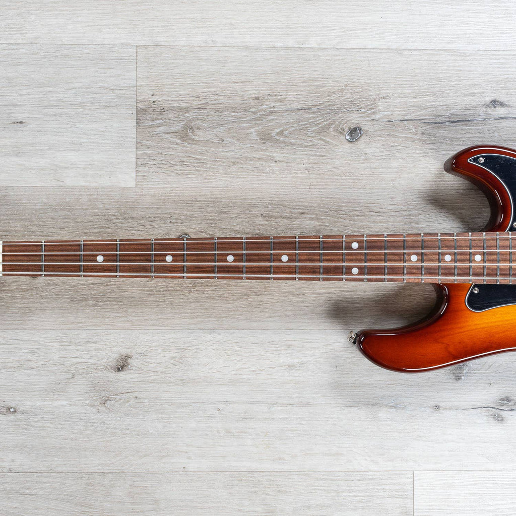 G&L Guitars Fullerton Deluxe LB100 Bass Guitar, Caribbean Rosewood Fingerboard, Old School Tobacco Burst