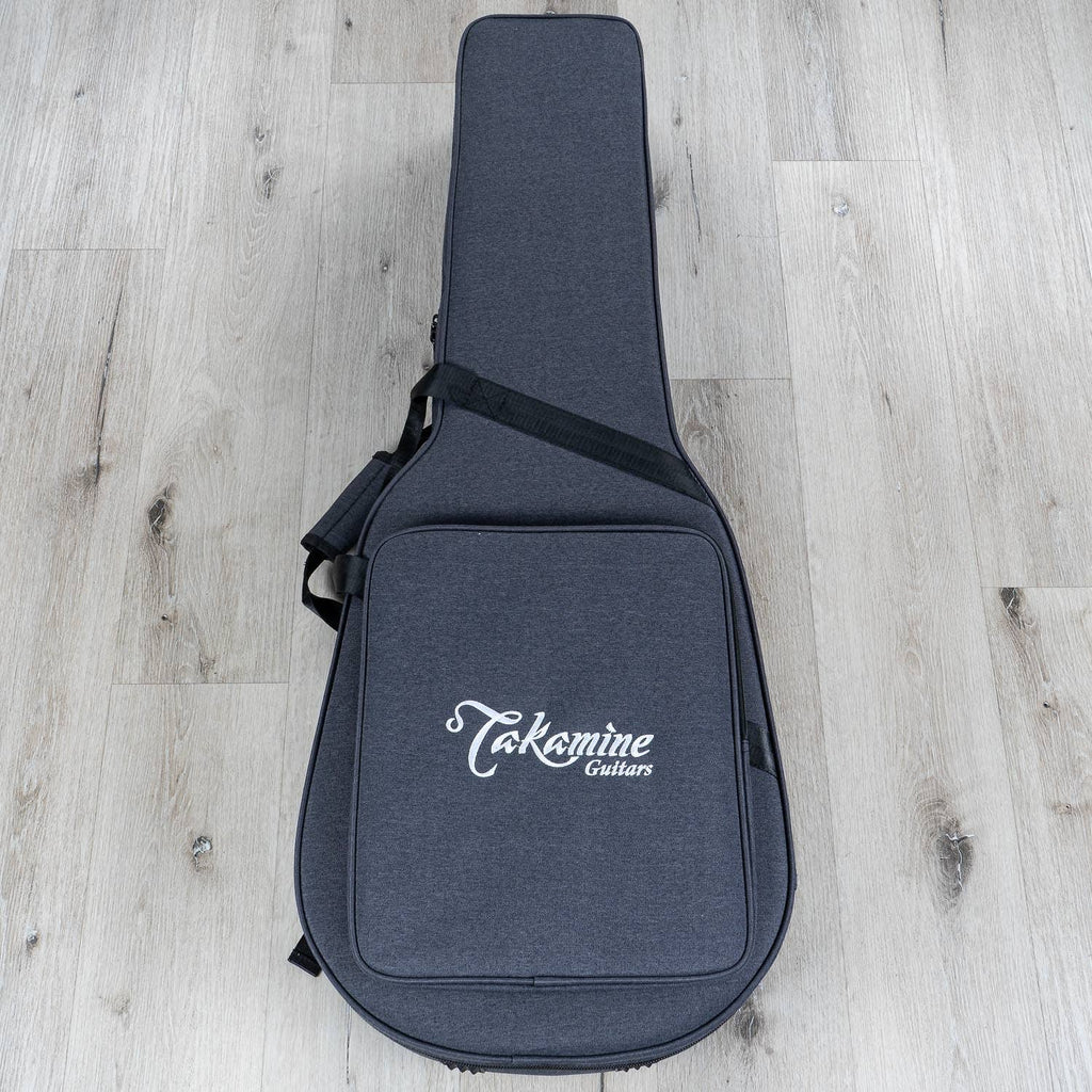 Takamine TSP158C-12 SBL Acoustic Electric 12-String Guitar w/ Case, Ebony Fretboard, See-Through Black
