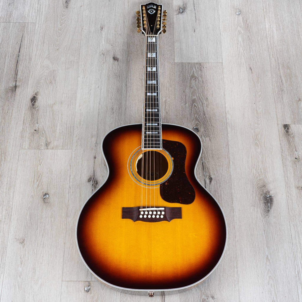 Guild F-512E 12-String Acoustic Guitar, Sitka Spruce Top, Antique Sunburst (B-STOCK)