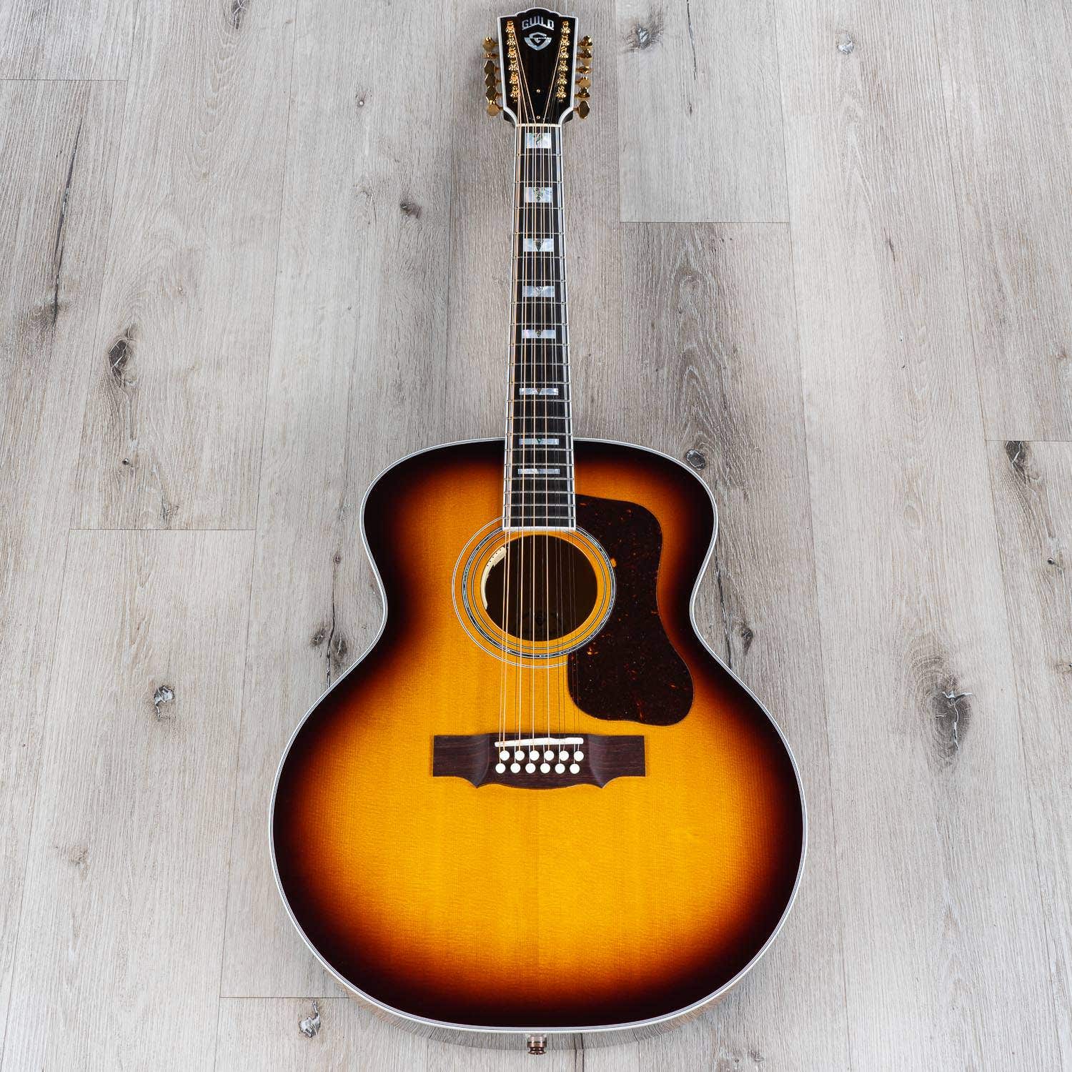 Guild F-512E 12-String Acoustic Guitar, Sitka Spruce Top, Antique Sunburst (B-STOCK)