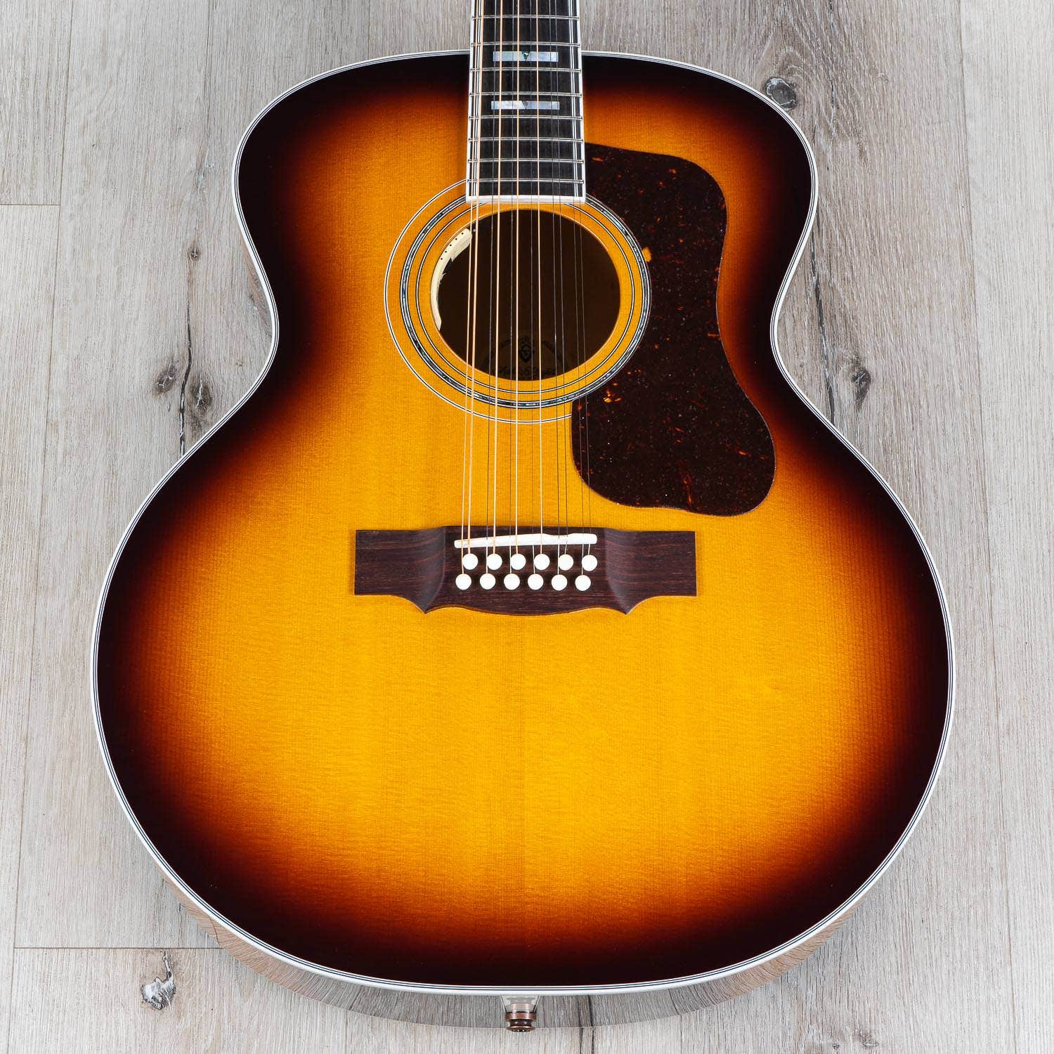 Guild F-512E 12-String Acoustic Guitar, Sitka Spruce Top, Antique Sunburst (B-STOCK)