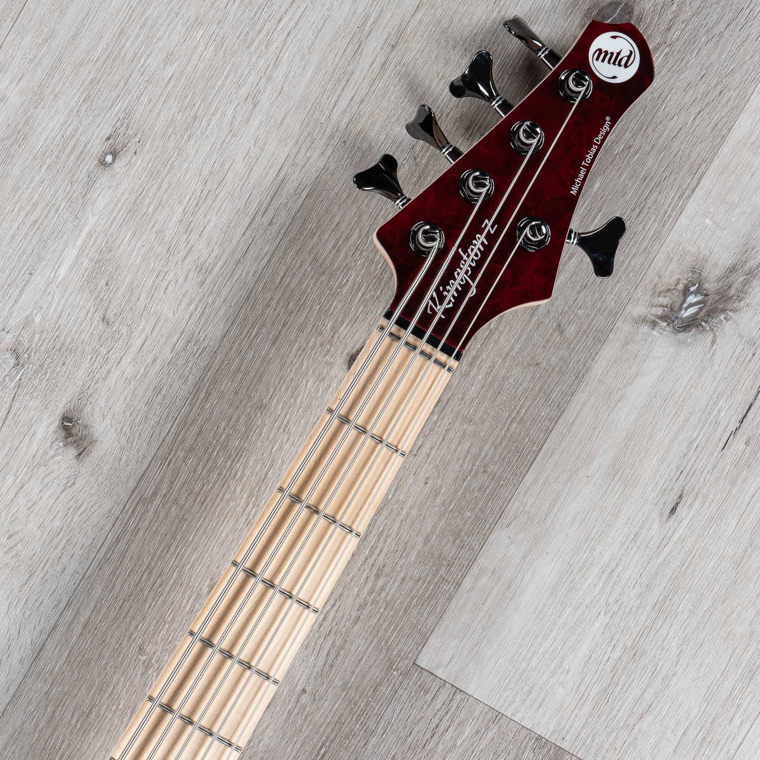 Michael Tobias Design Kingston Z Bass Guitar, 5-String, Maple Fingerboard, Trans Cherry