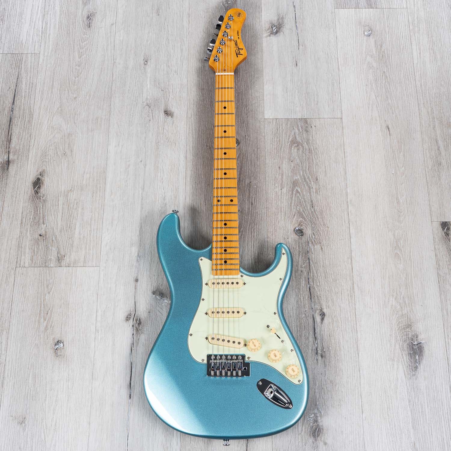 Tagima TG-530 Woodstock Series Strat Style Electric Guitar - Lake Placid Blue