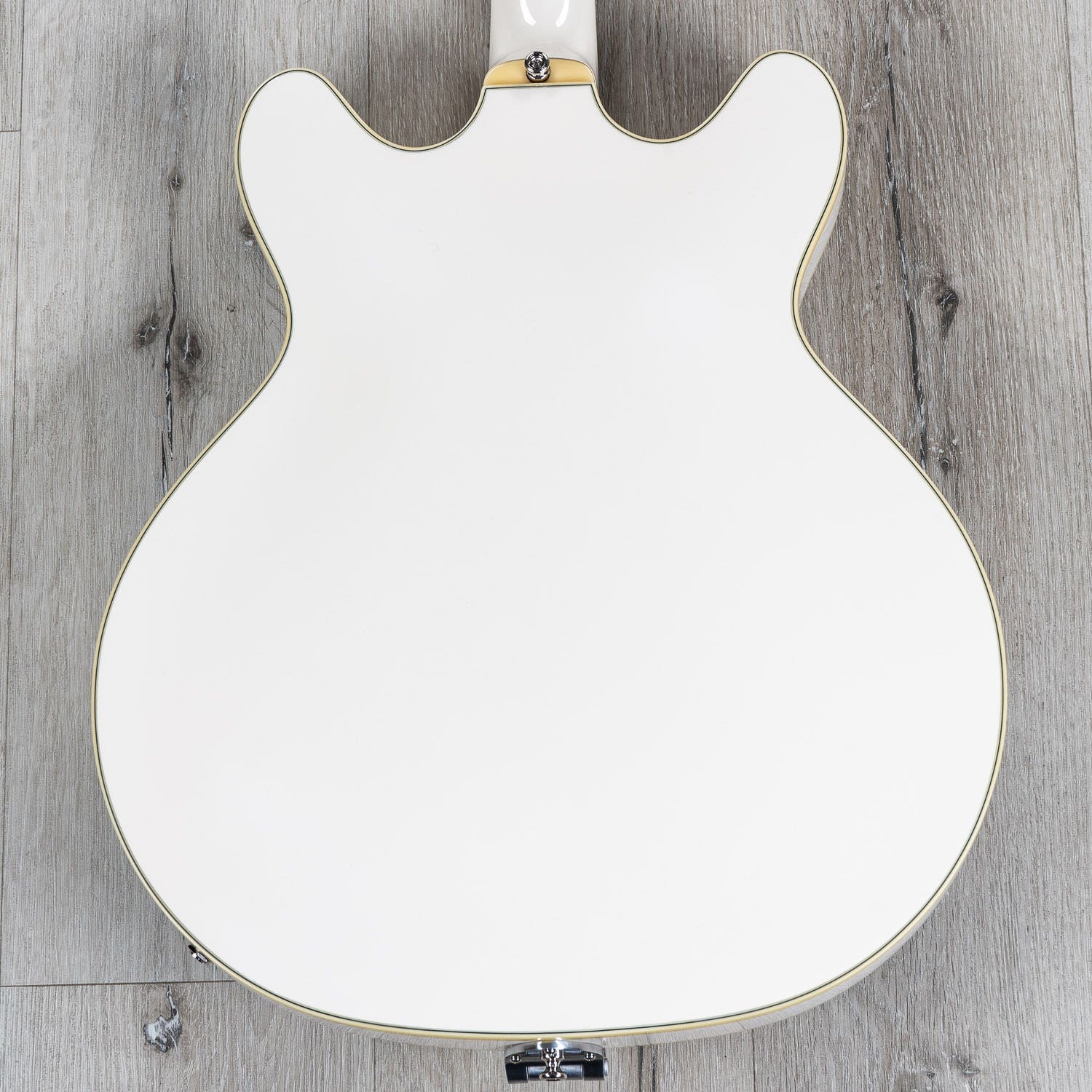Guild Starfire V Semi-Hollow Electric Guitar, Guild Vibrato Tailpiece, Ebony Fretboard, Hardshell Case - White