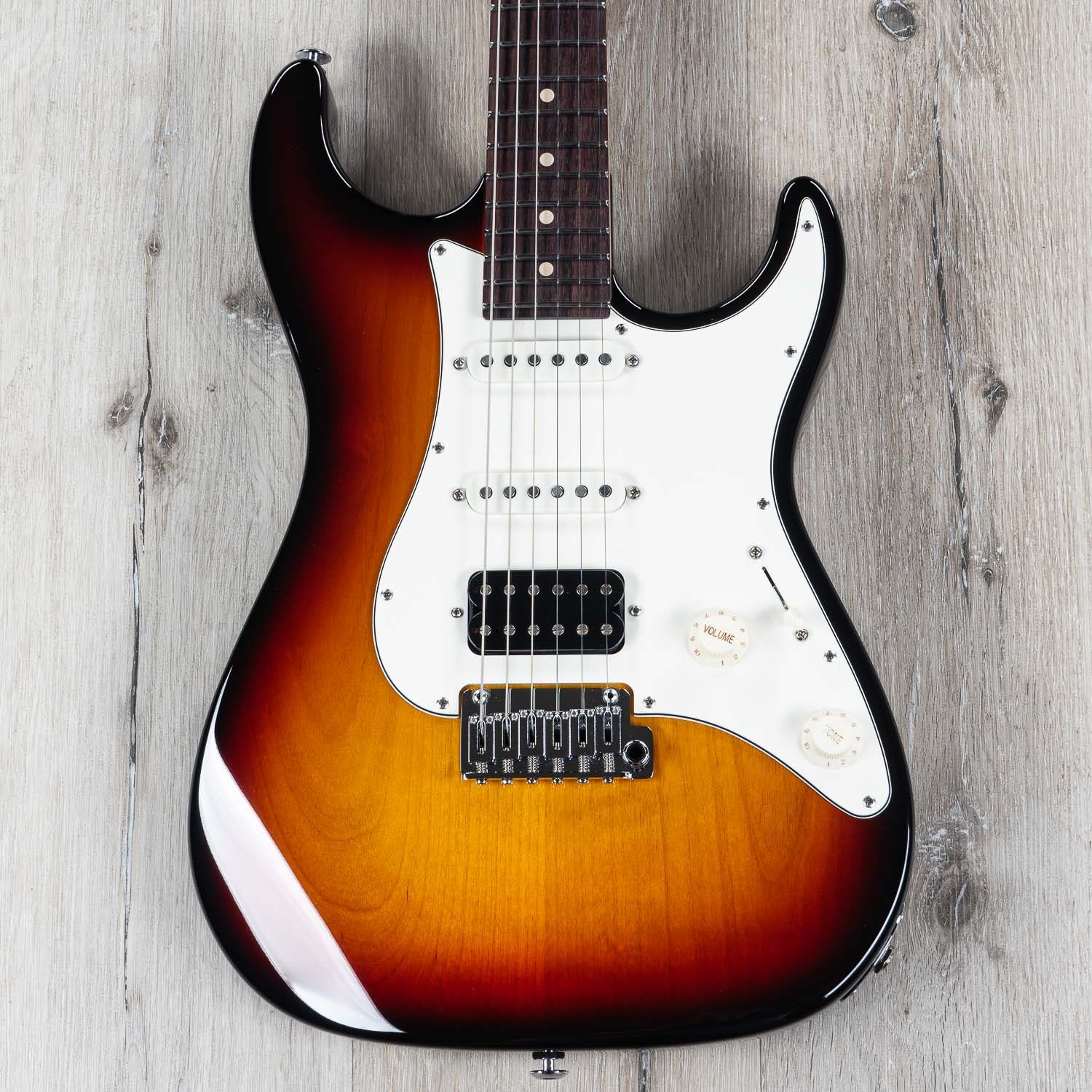 Suhr Standard HSS Electric Guitar, Indian Rosewood Fingerboard, SSCII, Deluxe Padded Gig Bag - 3 Tone Burst