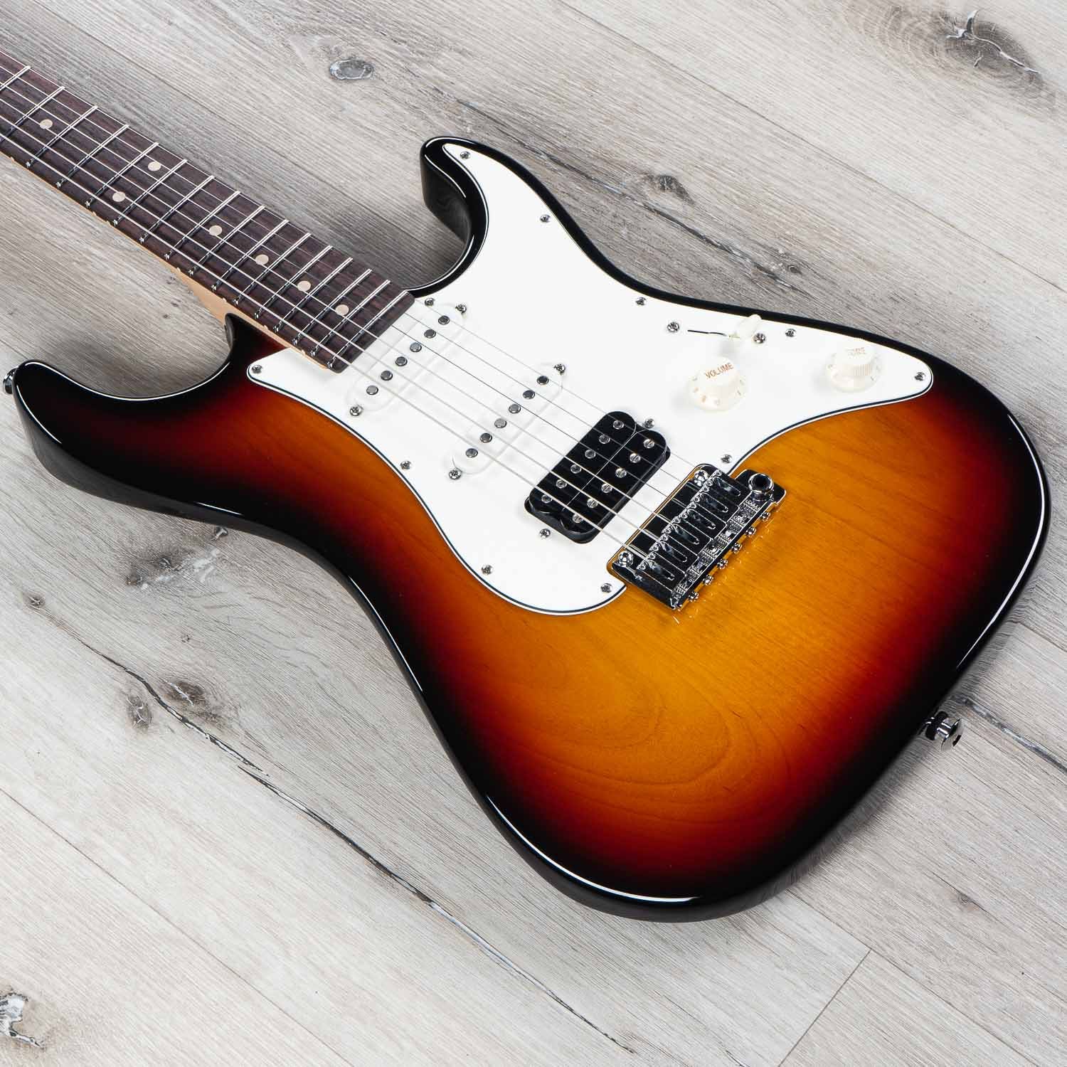 Suhr Standard HSS Electric Guitar, Indian Rosewood Fingerboard, SSCII, Deluxe Padded Gig Bag - 3 Tone Burst
