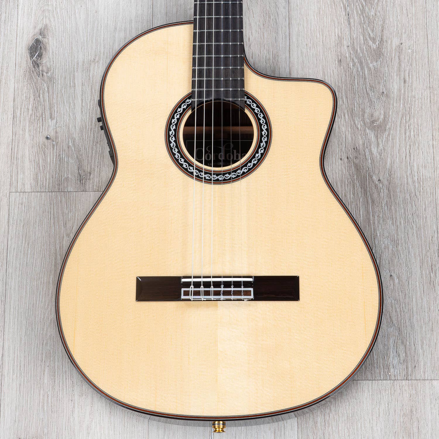 Cordoba GK Pro Negra Nylon String Acoustic Classical Guitar, European Spruce Top