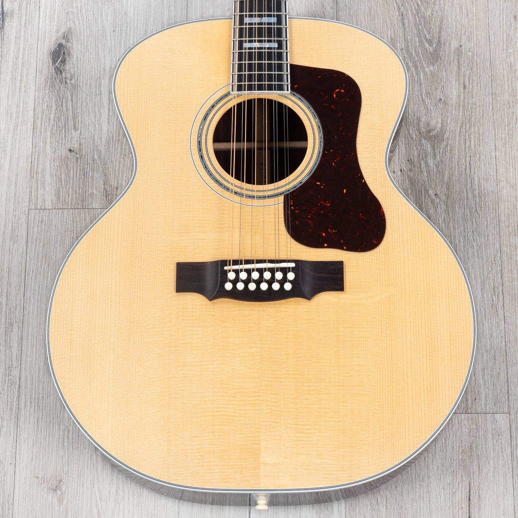 Guild F-512 12-String Acoustic Guitar, Ebony Fingerboard, Hard Case - Natural