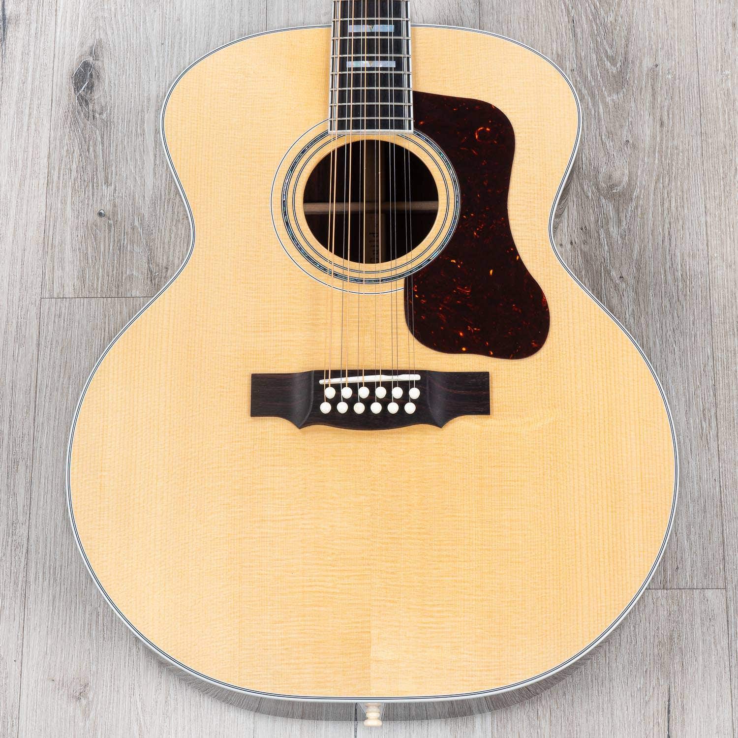 Guild F-512 12-String Acoustic Guitar, Ebony Fingerboard, Hard Case - Natural