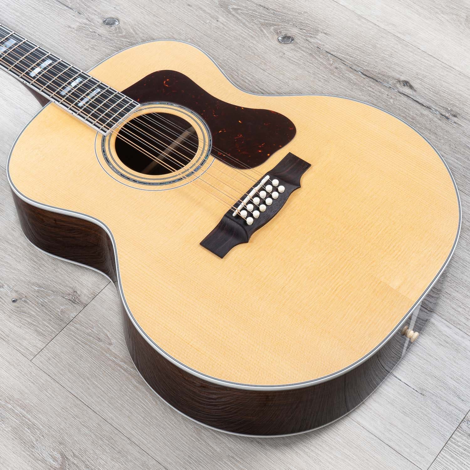 Guild F-512 12-String Acoustic Guitar, Ebony Fingerboard, Hard Case - Natural