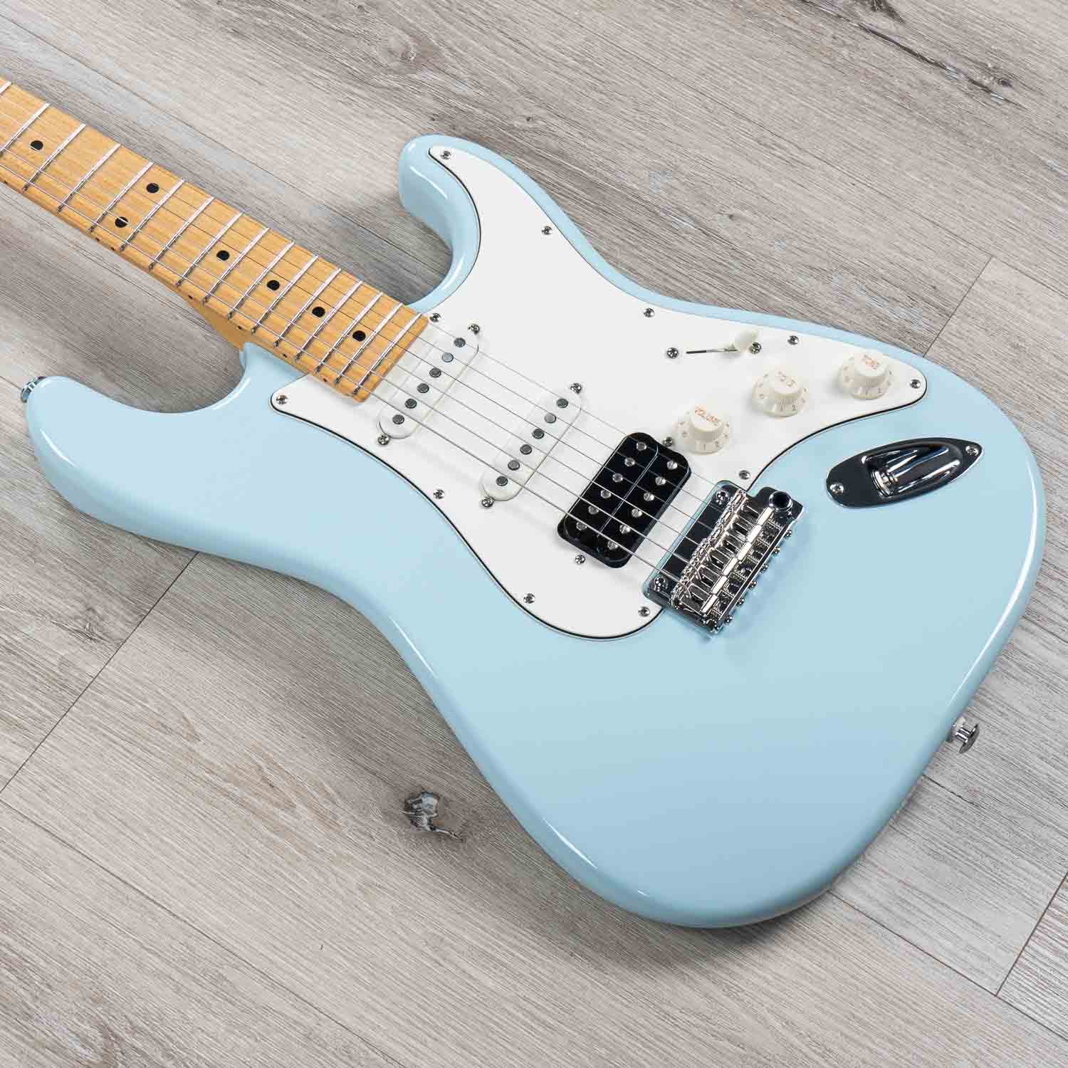 Suhr Classic S HSS Electric Guitar, Maple Fingerboard, SSCII, Deluxe Padded Gig Bag - Sonic Blue