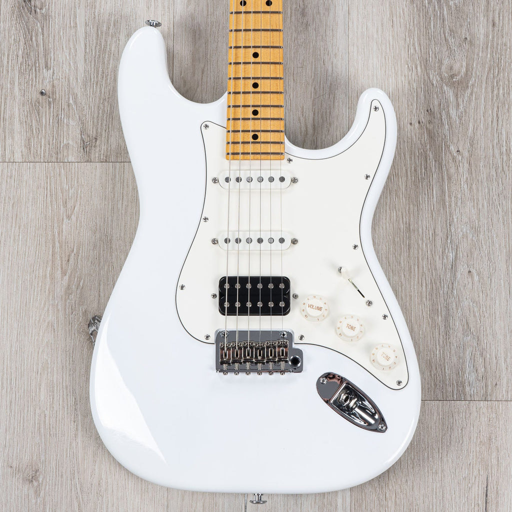 Suhr Classic S Antique HSS Electric Guitar, Maple Fingerboard, SSCII, Deluxe Padded Gig Bag - Olympic White
