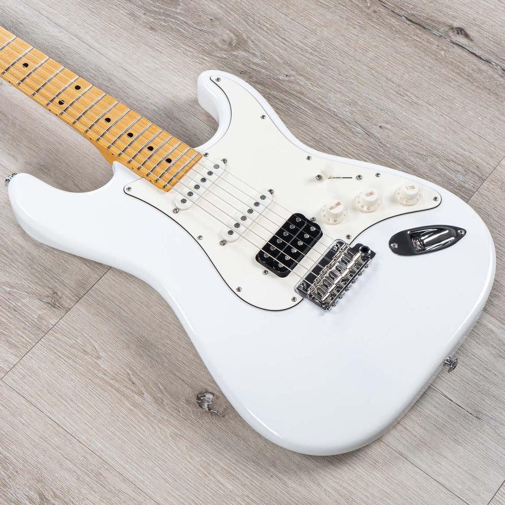 Suhr Classic S Antique HSS Electric Guitar, Maple Fingerboard, SSCII, Deluxe Padded Gig Bag - Olympic White