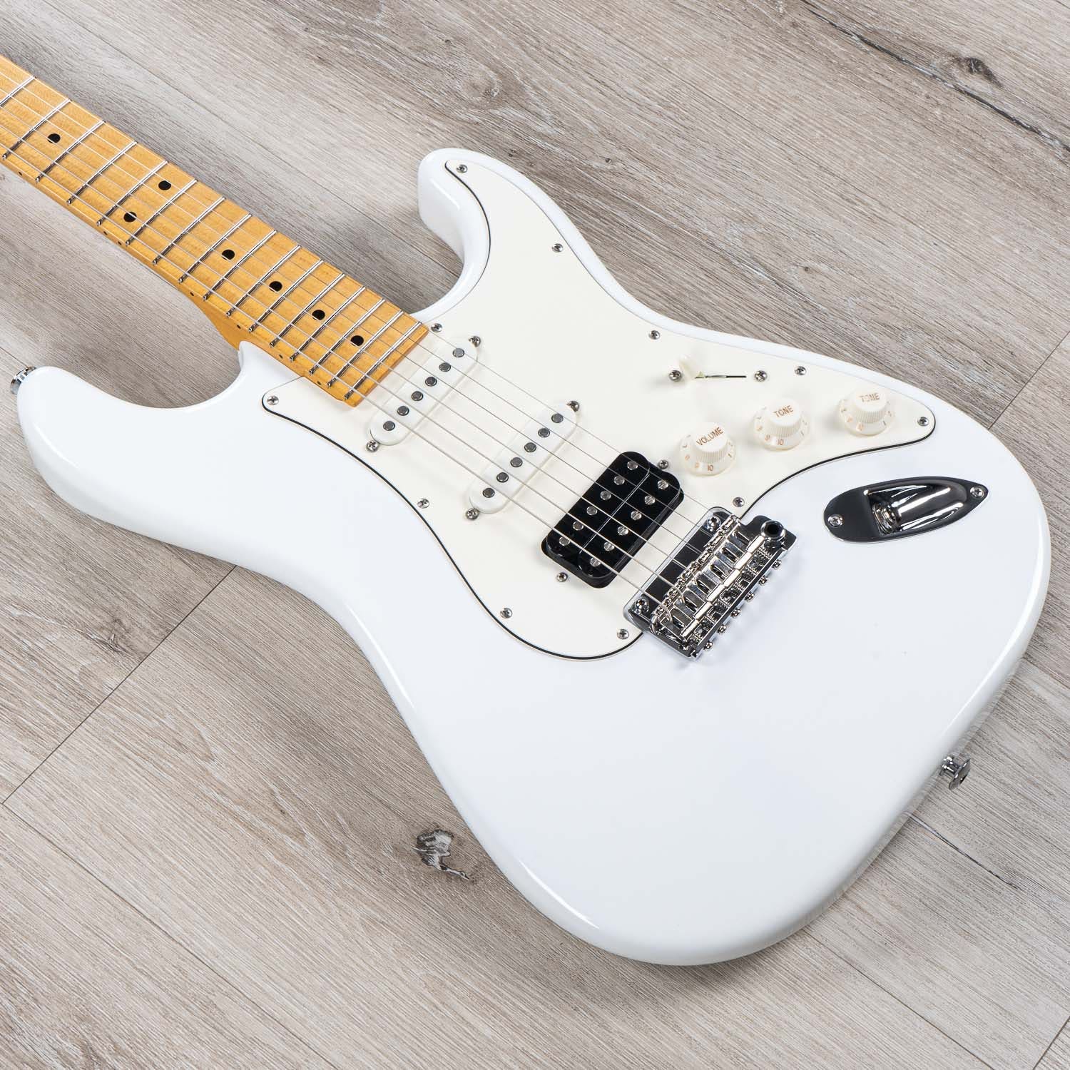 Suhr Classic S Antique HSS Electric Guitar, Maple Fingerboard, SSCII, Deluxe Padded Gig Bag - Olympic White