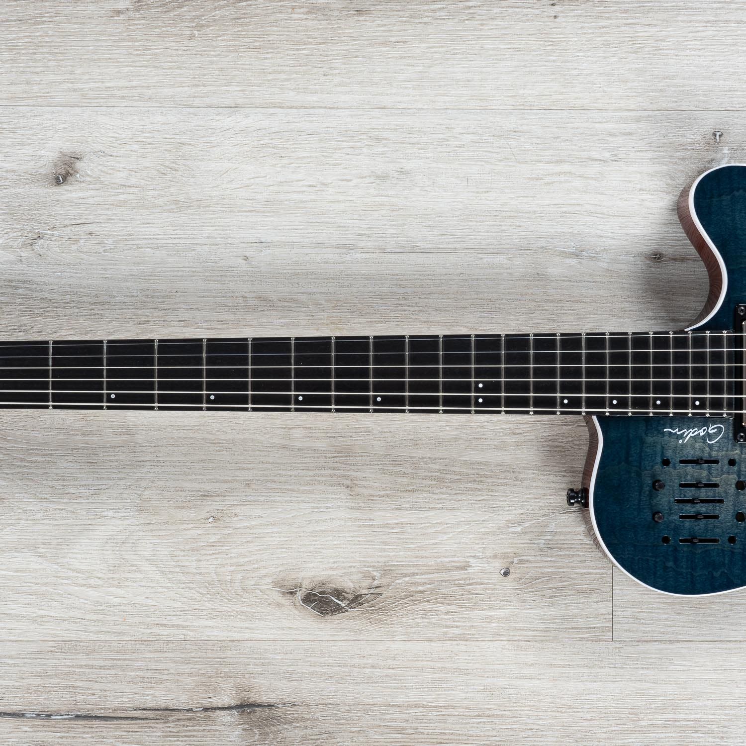 Godin Guitars 047963 A6 Ultra Denim Blue Flame Acoustic Electric Guitar