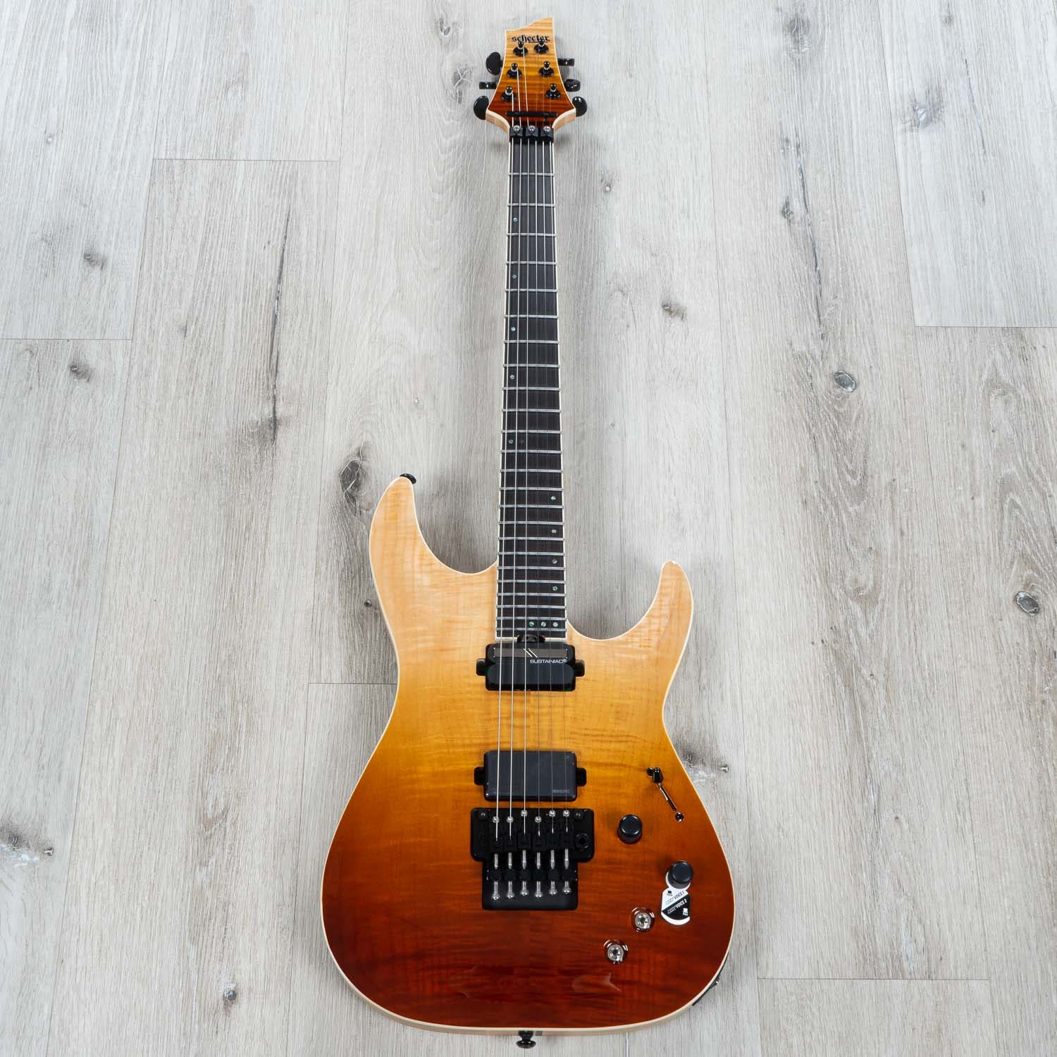 Schecter C-1 FR S SLS Elite Electric Guitar, Flamed Maple Top - Antique Fade Burst