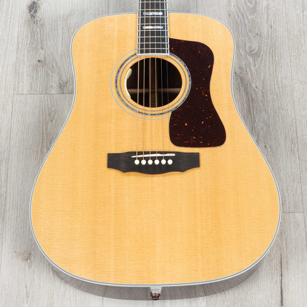 Guild D55E Acoustic-Electric Guitar, Ebony Fretboard, LR Baggs Electronics, Hard Case - Natural