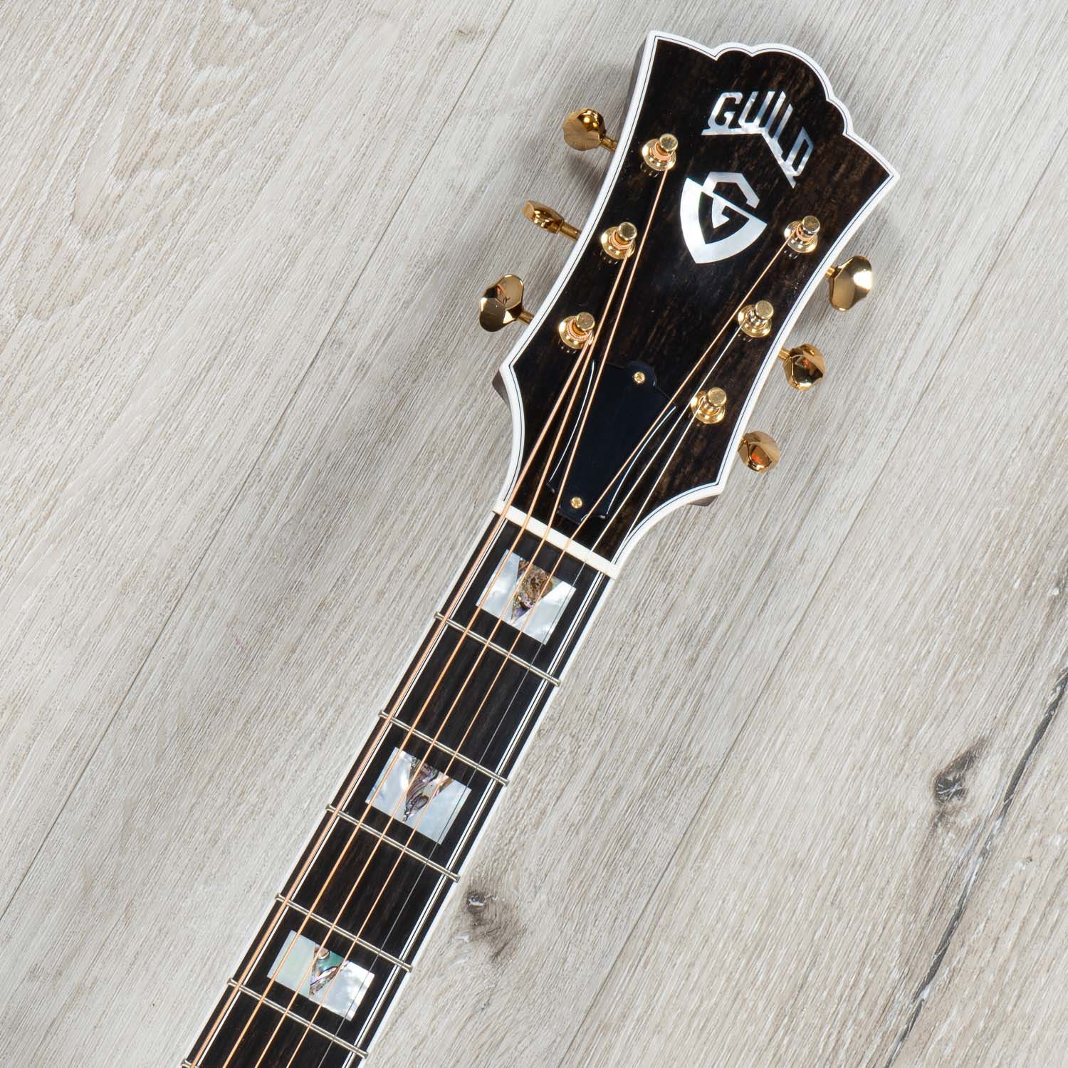 Guild D55E Acoustic-Electric Guitar, Ebony Fretboard, LR Baggs Electronics, Hard Case - Natural