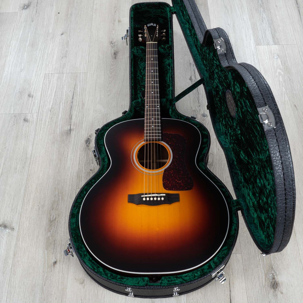 Guild F-40E Acoustic-Electric Guitar, Spruce Top, Mahogany Back and Sides, Hard Case - Antique Burst