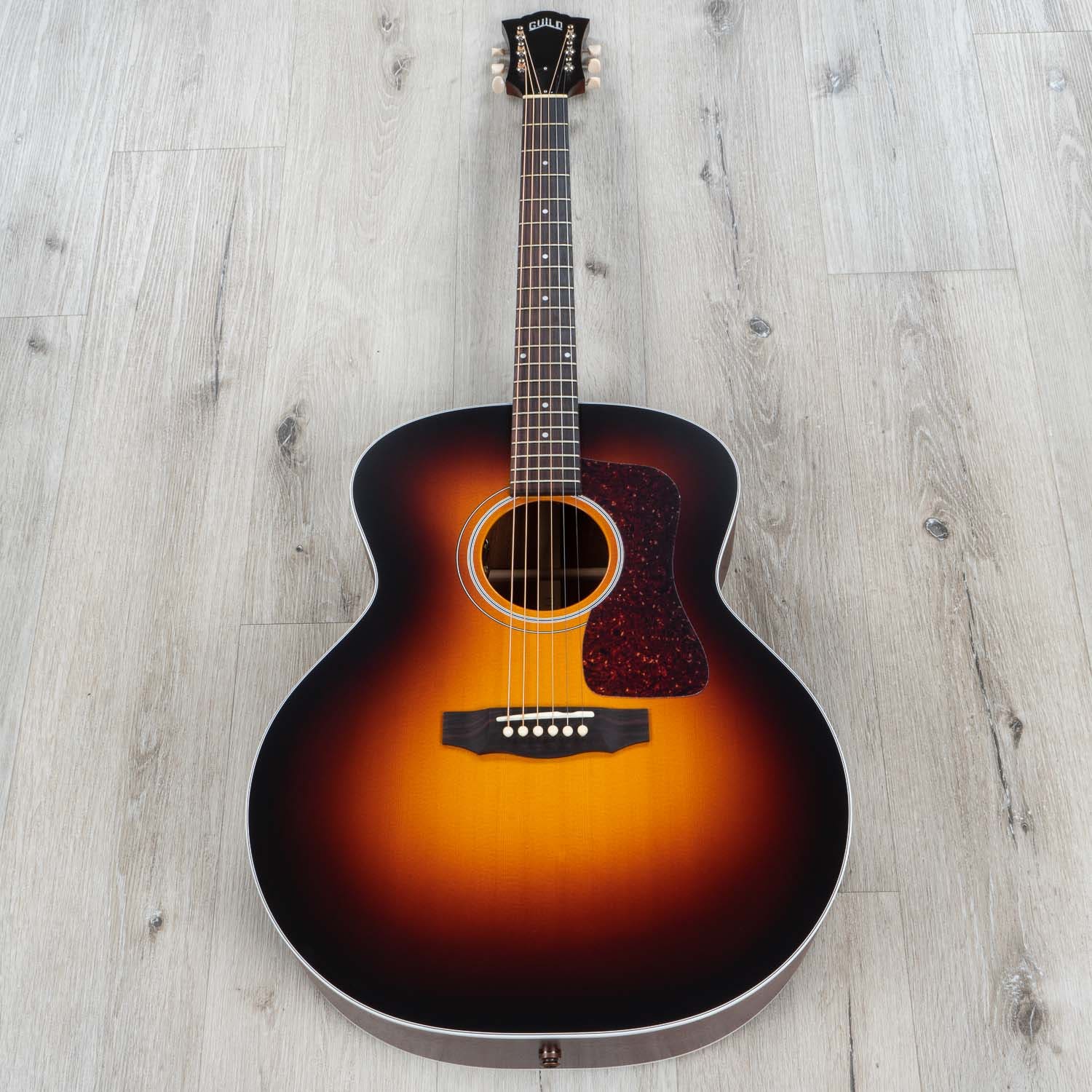 Guild F-40E Acoustic-Electric Guitar, Spruce Top, Mahogany Back and Sides, Hard Case - Antique Burst