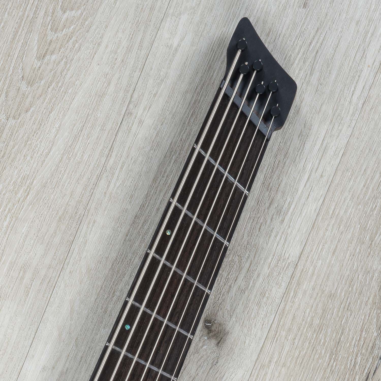 Ibanez EHB1506MSBIF EHB Ergonomic Headless 6-String Multi-Scale Bass Guitar, Panga Panga Fingerboard, Black Ice Flat