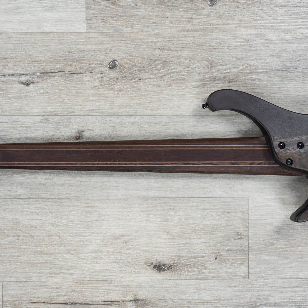 Ibanez EHB1506MSBIF EHB Ergonomic Headless 6-String Multi-Scale Bass Guitar, Panga Panga Fingerboard, Black Ice Flat