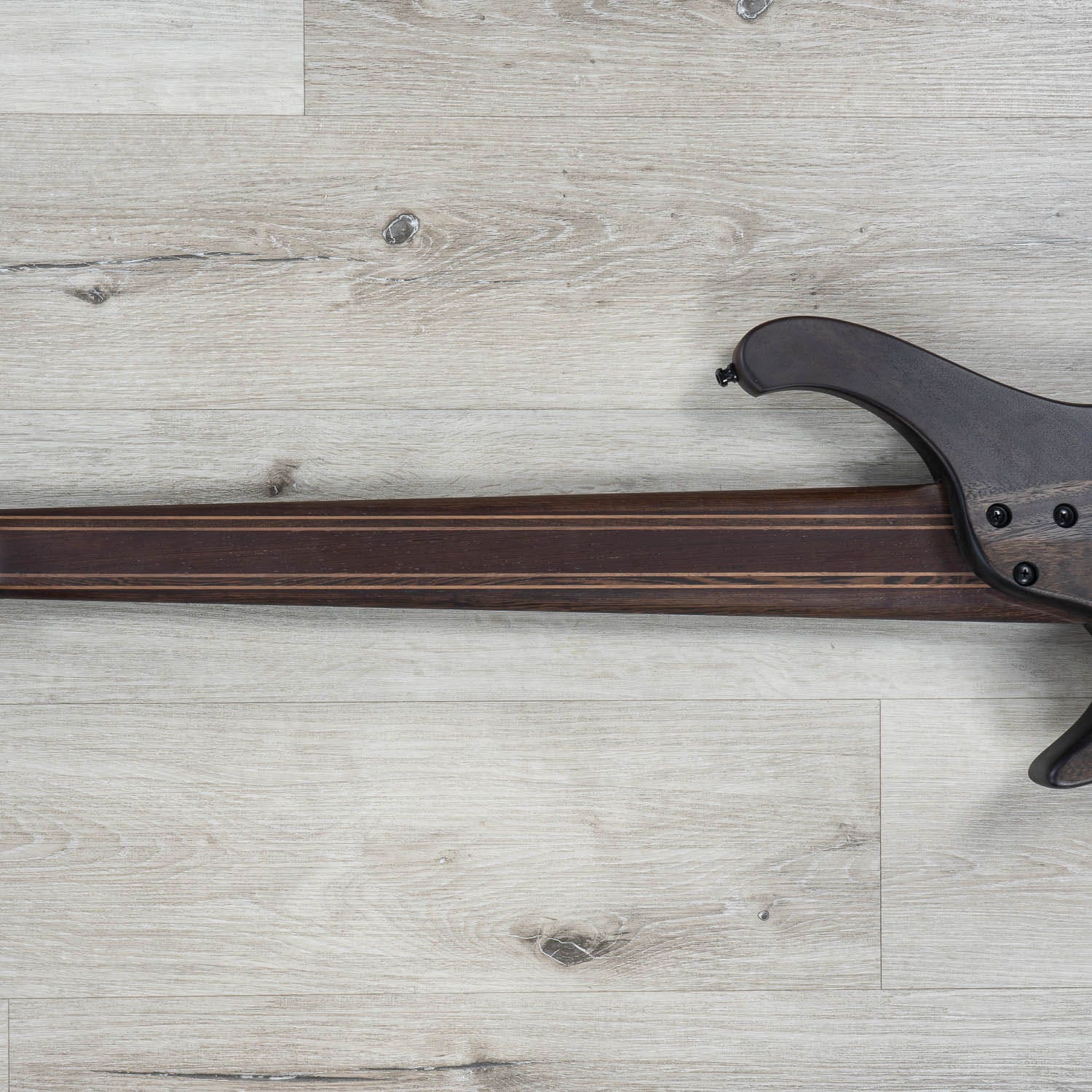 Ibanez EHB1506MSBIF EHB Ergonomic Headless 6-String Multi-Scale Bass Guitar, Panga Panga Fingerboard, Black Ice Flat