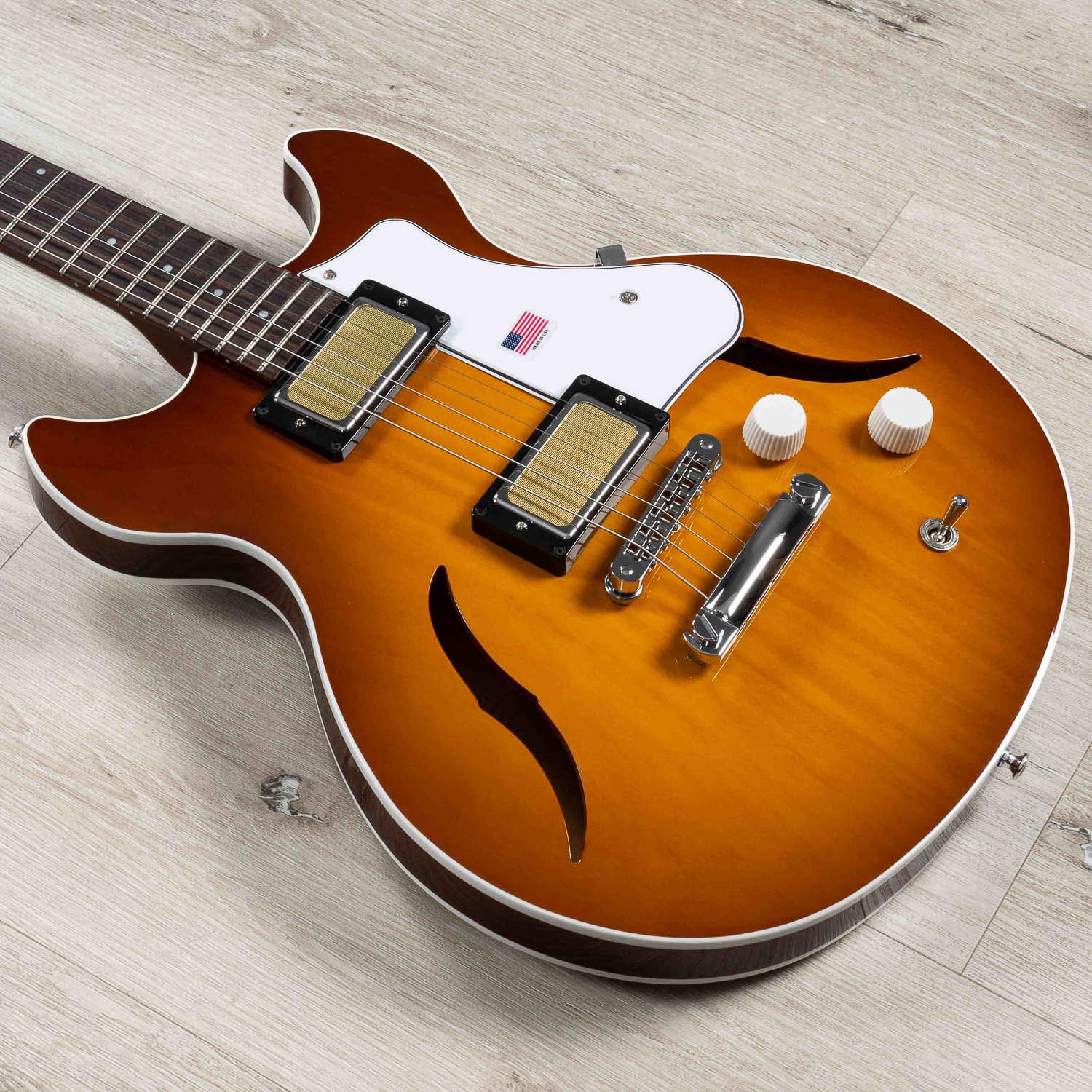 Harmony Comet Semi-Hollow Electric Guitar, Rosewood Fretboard, Sunburst