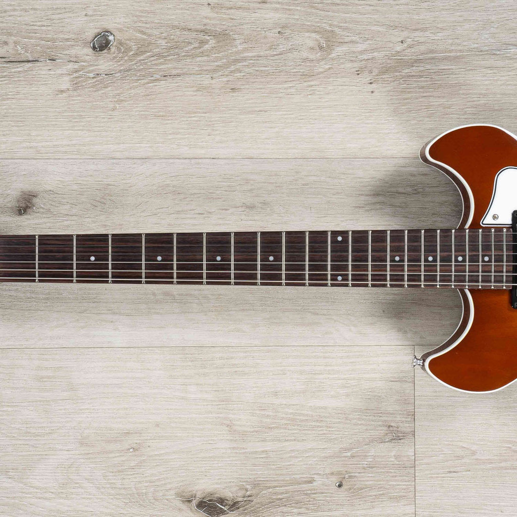 Harmony Comet Semi-Hollow Electric Guitar, Rosewood Fretboard, Sunburst