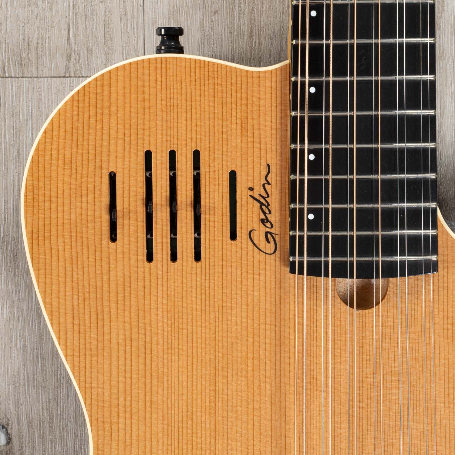 Godin A12 Natural SG 12-String Acoustic-Electric Guitar, Solid Cedar, Natural