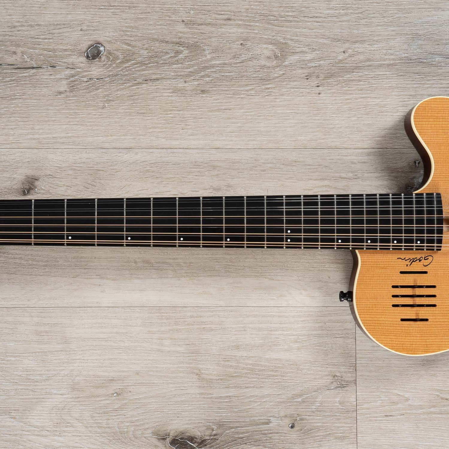 Godin A12 Natural SG 12-String Acoustic-Electric Guitar, Solid Cedar, Natural