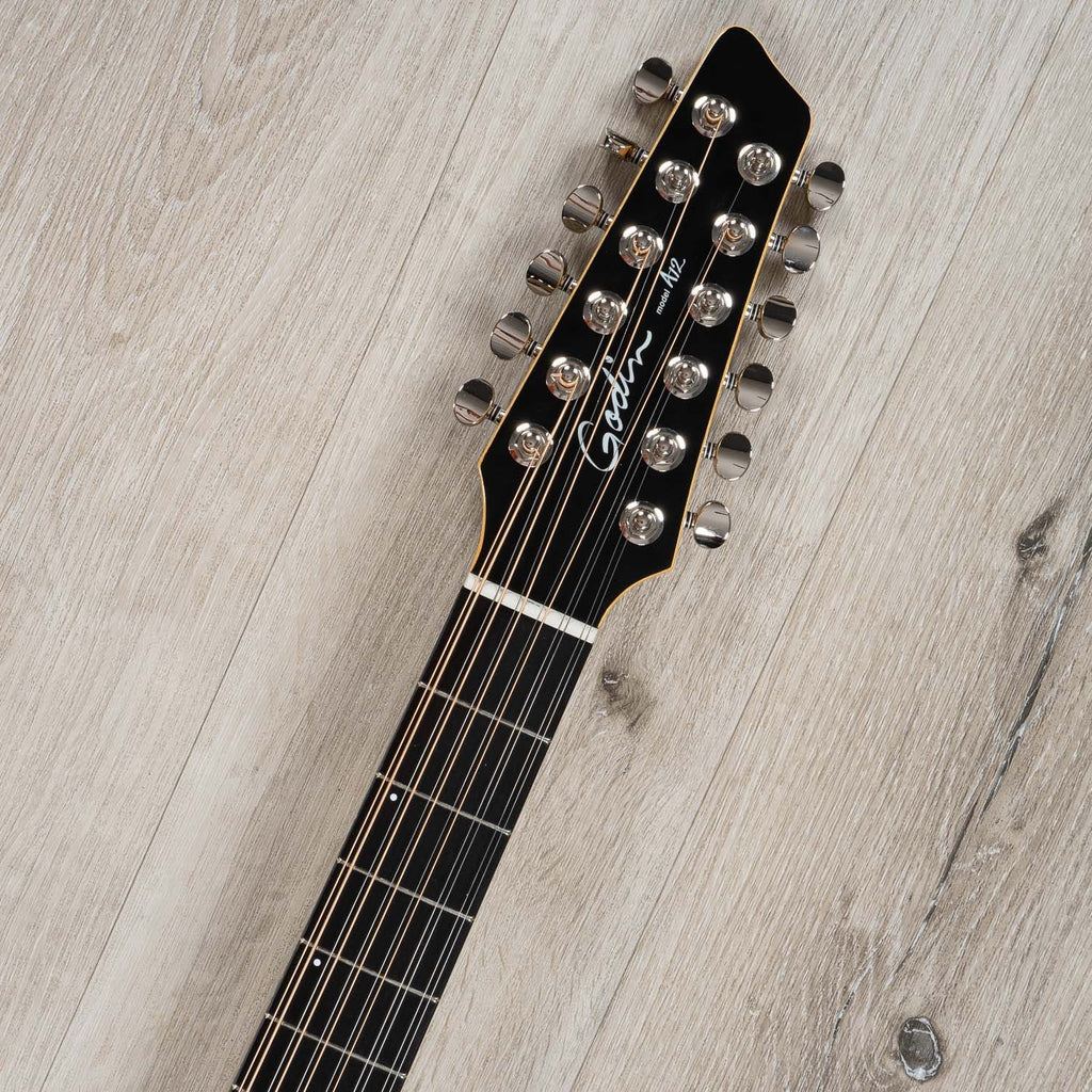 Godin A12 Natural SG 12-String Acoustic-Electric Guitar, Solid Cedar, Natural