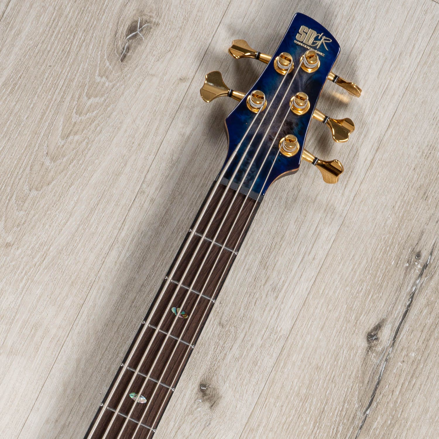 Ibanez SR2605 Premium Electric Bass Guitar, 5-String, Cerulean Blue Burst