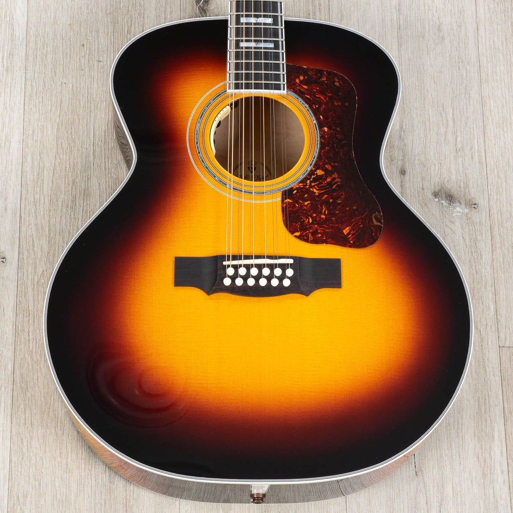 Guild F-512E Maple Jumbo 12-String Acoustic-Electric Guitar, Antique Sunburst