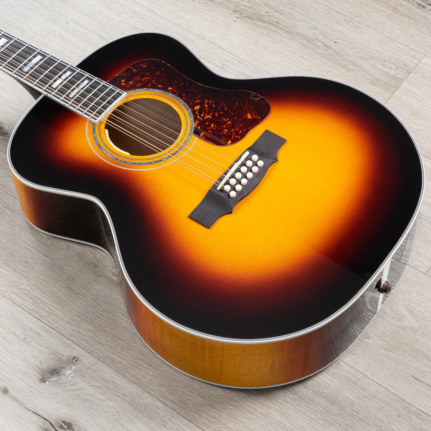 Guild F-512E Maple Jumbo 12-String Acoustic-Electric Guitar, Antique Sunburst