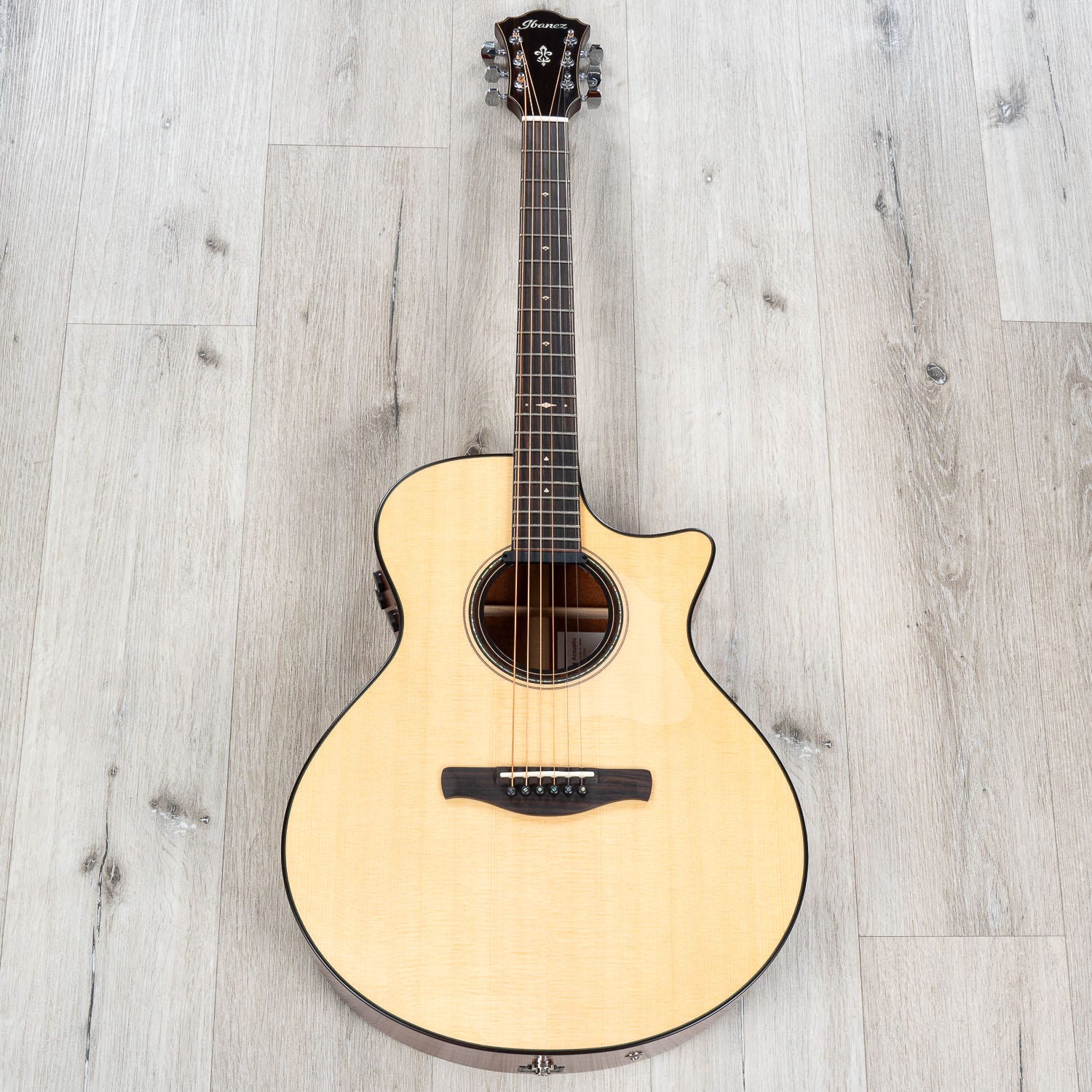 Ibanez AE410 AE Acoustic-Electric Guitar, Macassar Ebony Fingerboard, Solid Sitka Spruce Top