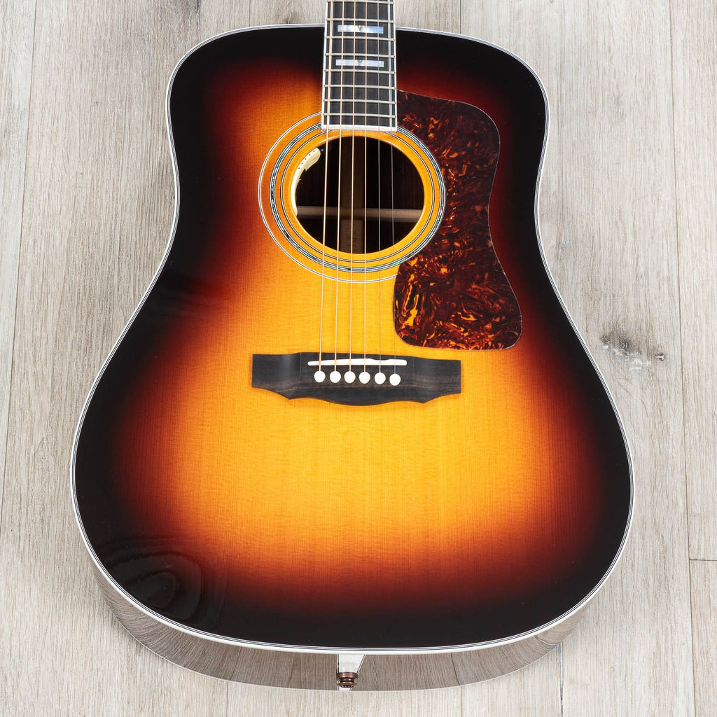 Guild D-55E Dreadnought Acoustic-Electric Guitar, Ebony Fretboard, Antique Burst