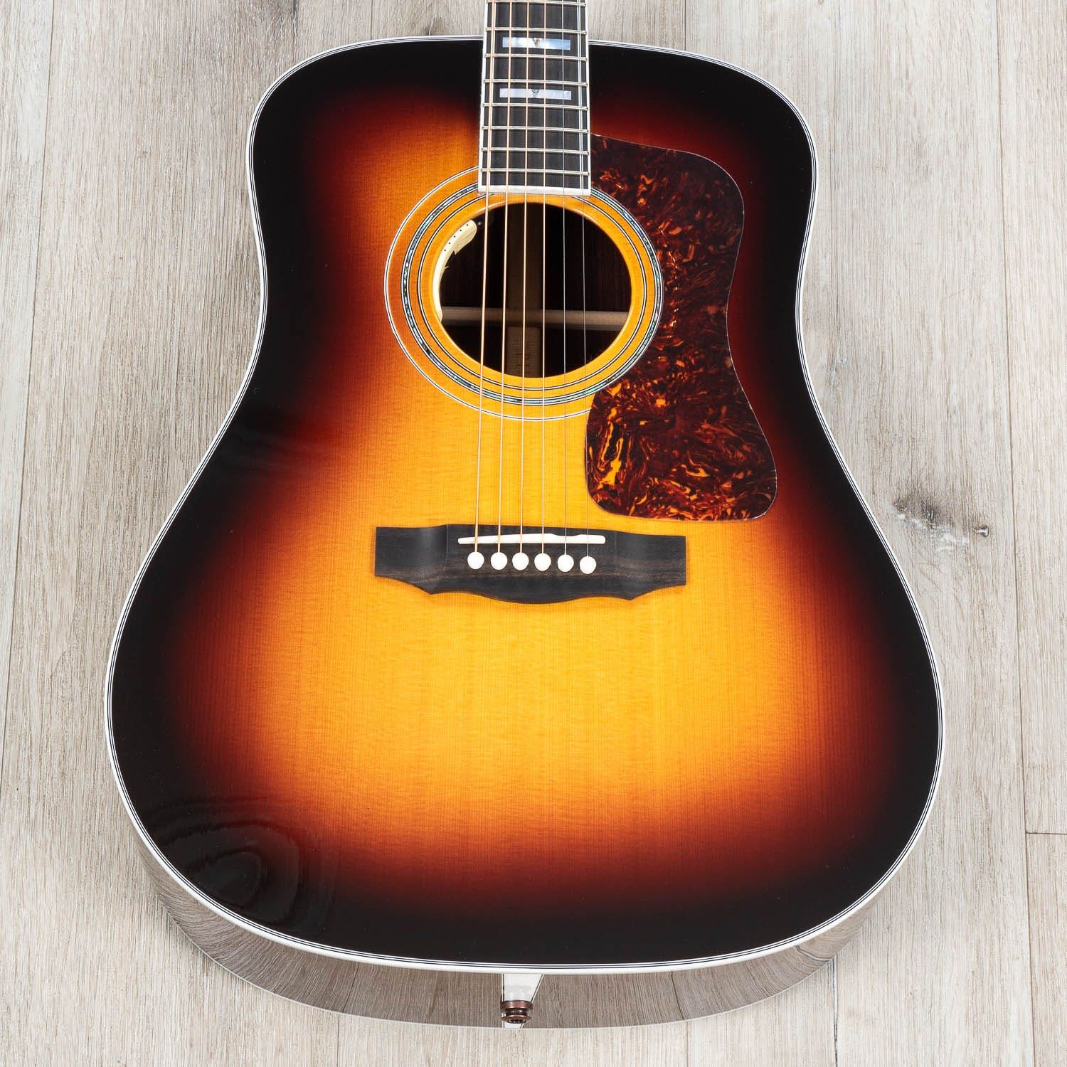 Guild D-55E Dreadnought Acoustic-Electric Guitar, Ebony Fretboard, Antique Burst