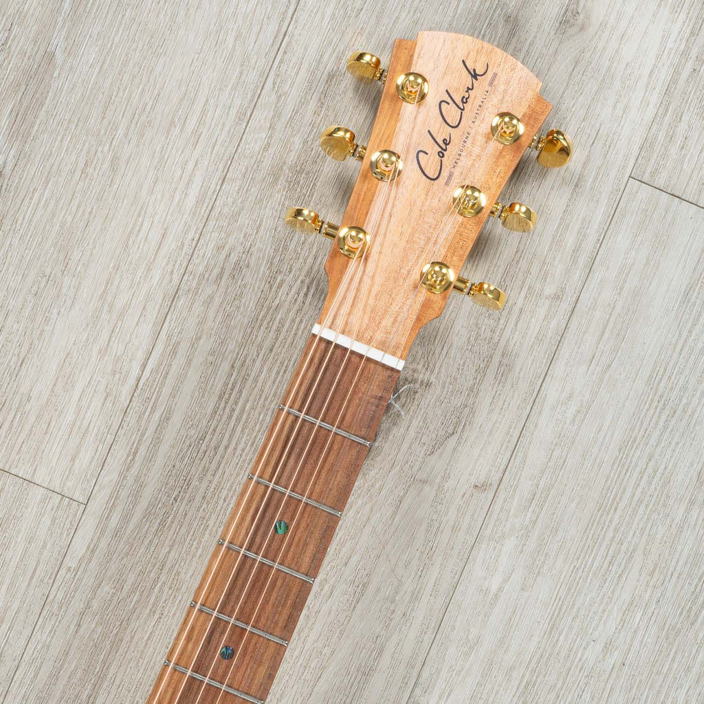 Cole Clark TL2EC-BLBL-HSS True Hybrid Thinline Grand Auditorium Acoustic-Electric Guitar, Natural