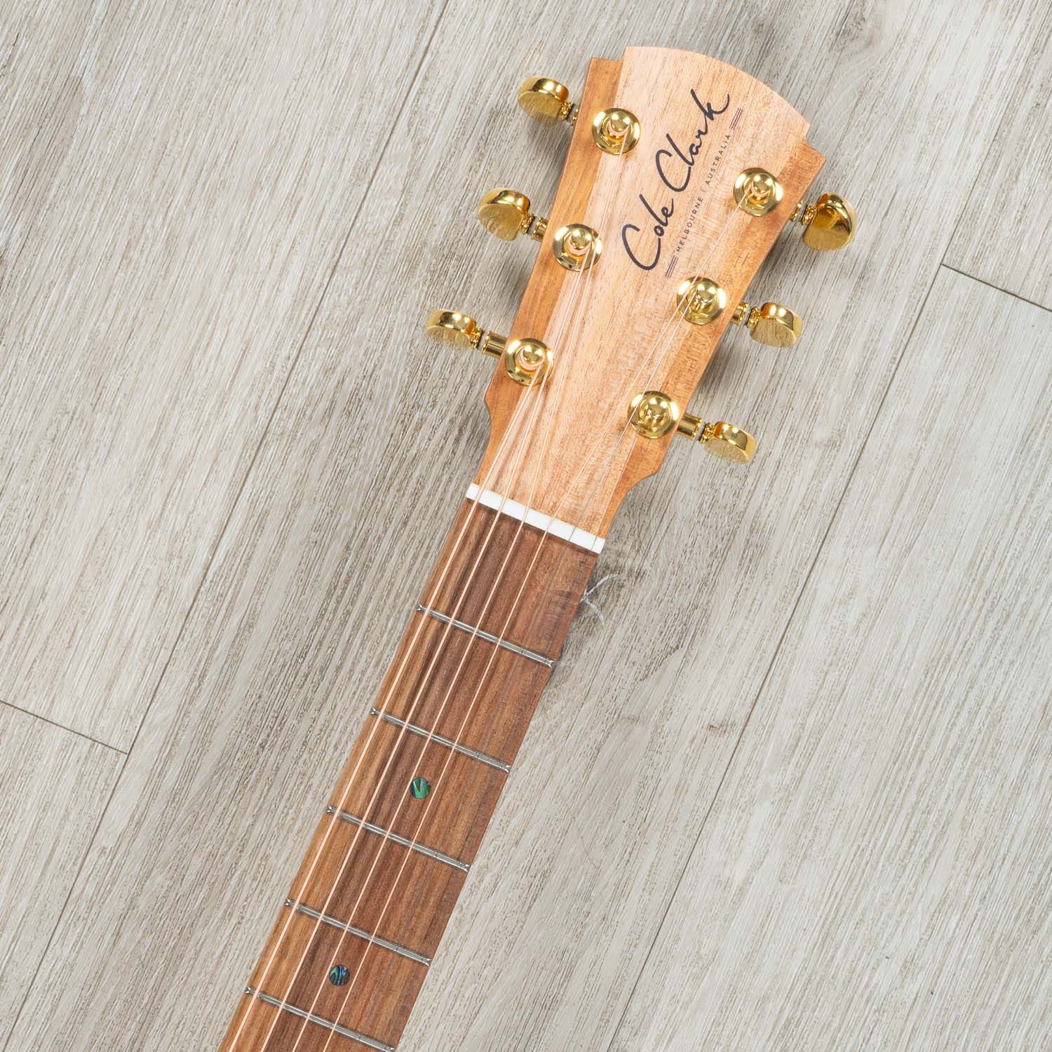 Cole Clark TL2EC-BLBL-HSS True Hybrid Thinline Grand Auditorium Acoustic-Electric Guitar, Natural