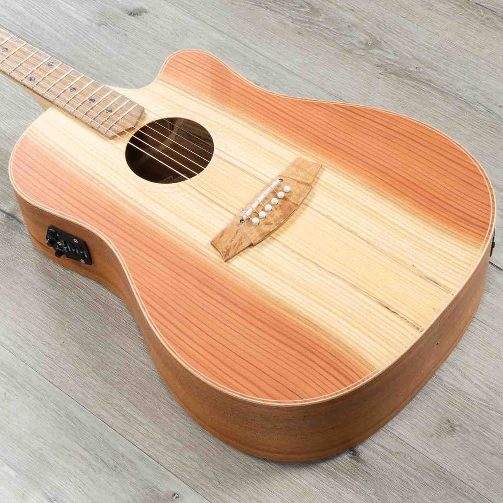 Cole Clark Fat Lady 2 Series FL2EC-RDBL Acoustic-Electric Guitar, Redwood Top, Hard Case