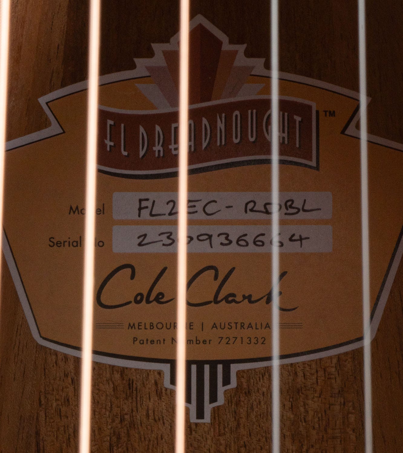 Cole Clark Fat Lady 2 Series FL2EC-RDBL Acoustic-Electric Guitar, Redwood Top, Hard Case