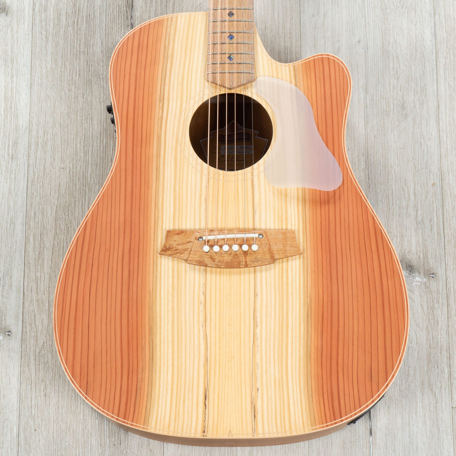 Cole Clark Fat Lady 2 Series FL2EC-RDBL Acoustic-Electric Guitar, Redwood Top, Hard Case