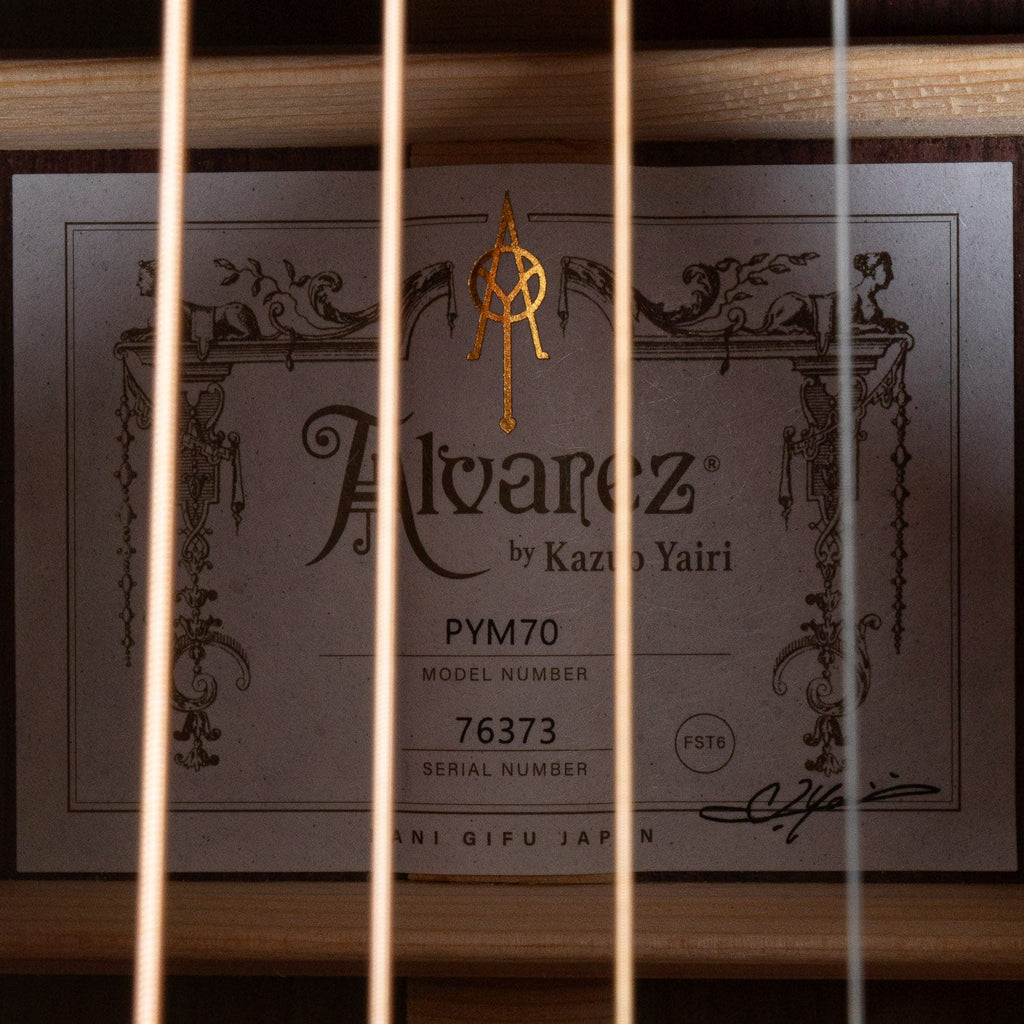 Alvarez Yairi Masterworks PYM70 Acoustic Parlor Guitar, Solid AAA Sitka Spruce Top