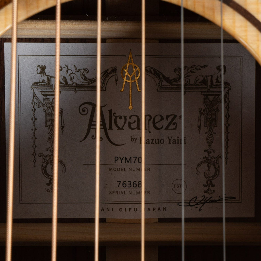 Alvarez Yairi Masterworks PYM70 Parlor Acoustic Guitar, Solid AAA Sitka Spruce
