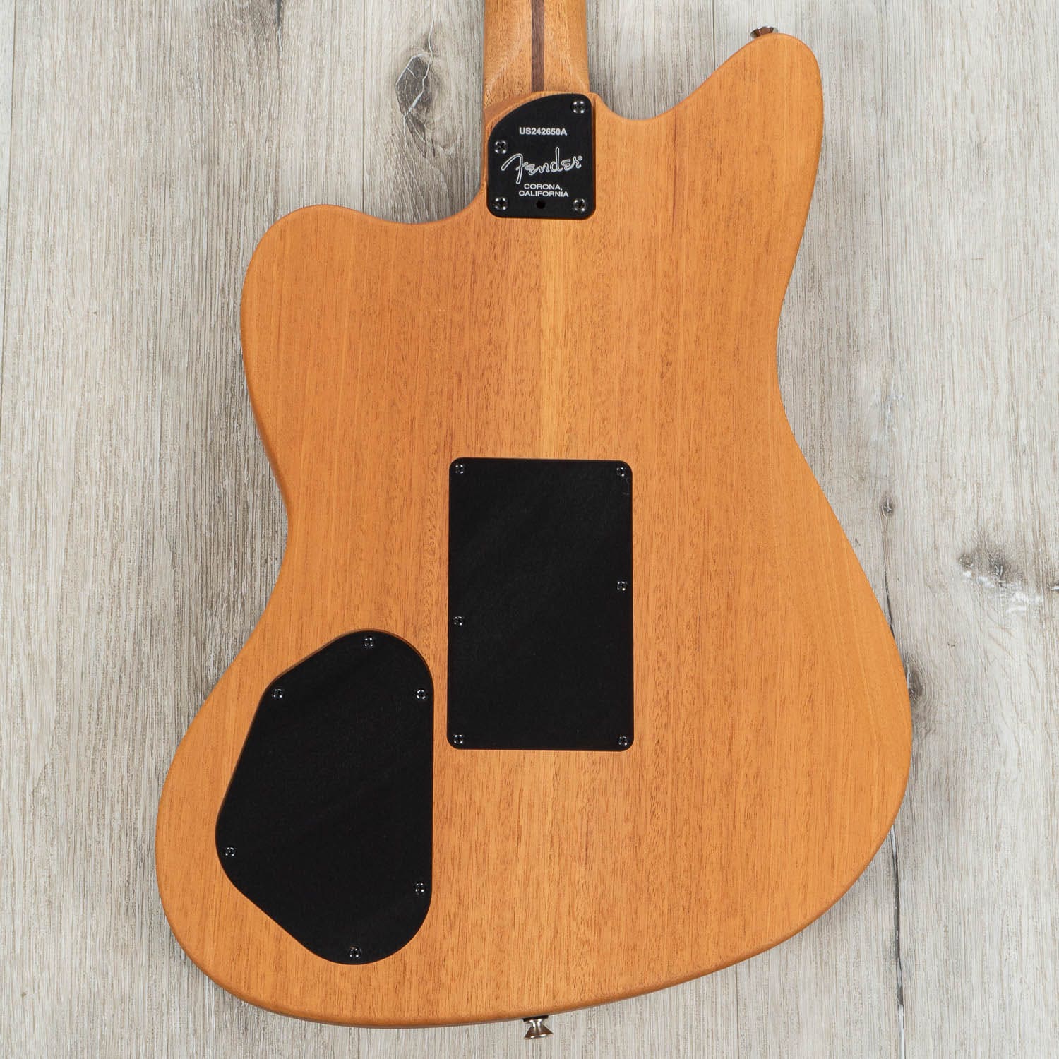 Fender American Acoustasonic Jazzmaster Acoustic-Electric Guitar, Tungsten