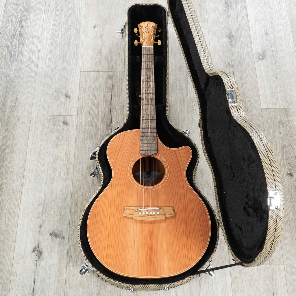 Cole Clark Angel 2 Series Auditorium AN2EC-RDBL Acoustic-Electric Guitar, Redwood Top, Cutaway